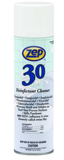 Zep Disinfectant, 20 oz. Aerosol Can, Pleasant, 12 PK