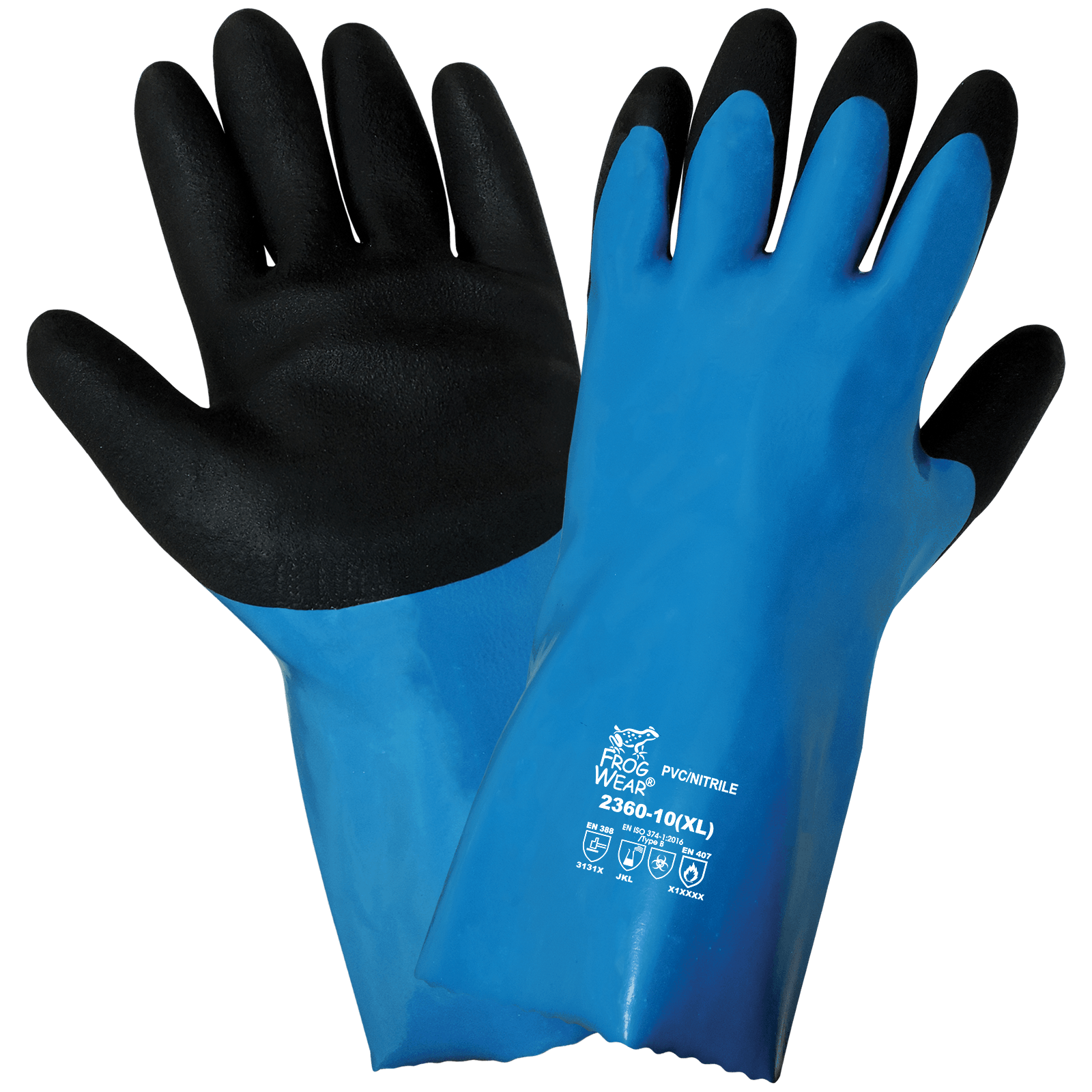 FrogWear® Premium Waterproof Antimicrobial Treated Chemical Handling Gloves