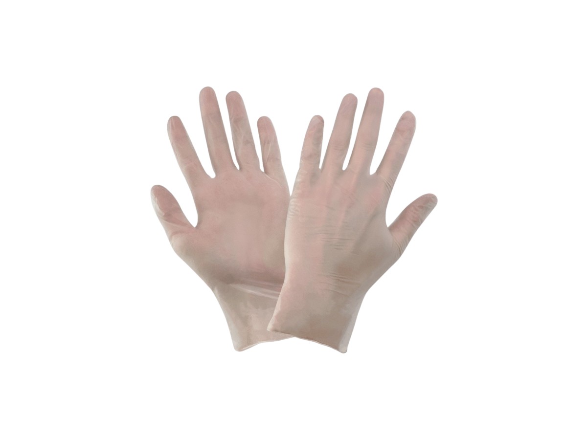 Industrial Grade Clear Vinyl Powder-Free Gloves</br>5 mil