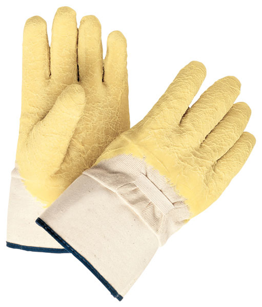 Industrial Grade Rubber Coated Glove with a Crinkle Texture Finish