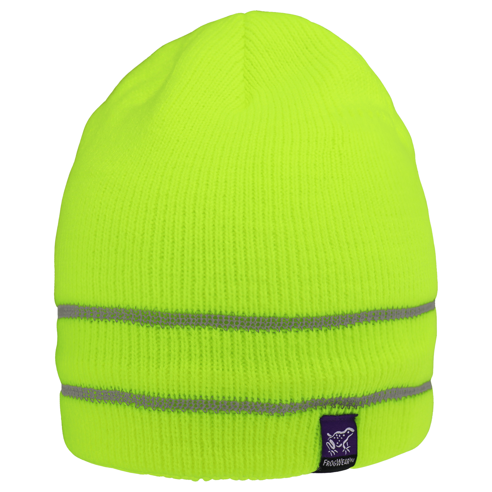 FrogWear® HV Dual-Layer Low-Temp Beanie Hat w/ Dual Reflective Stripes