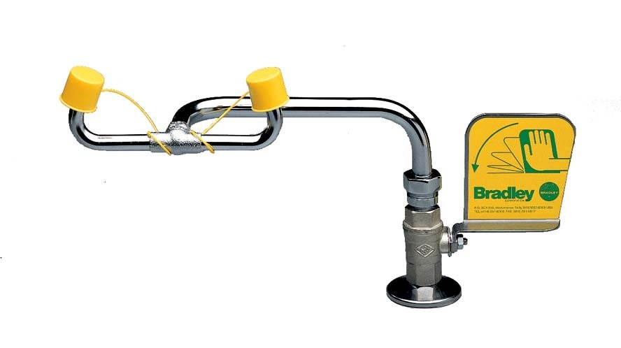 Laboratory Application Swing-Away Eyewash, Right-Hand Mount