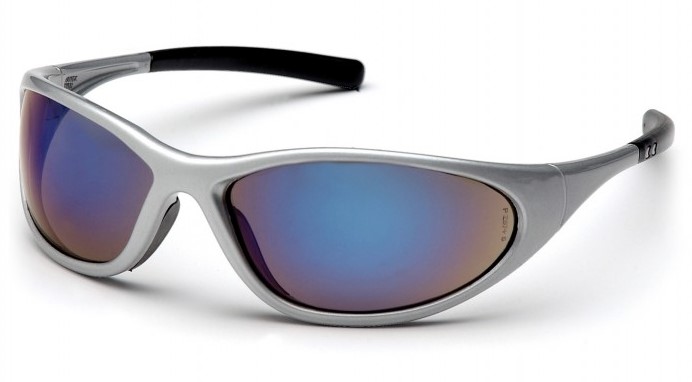 Zone II Safety Glasses with Blue Mirror Lens